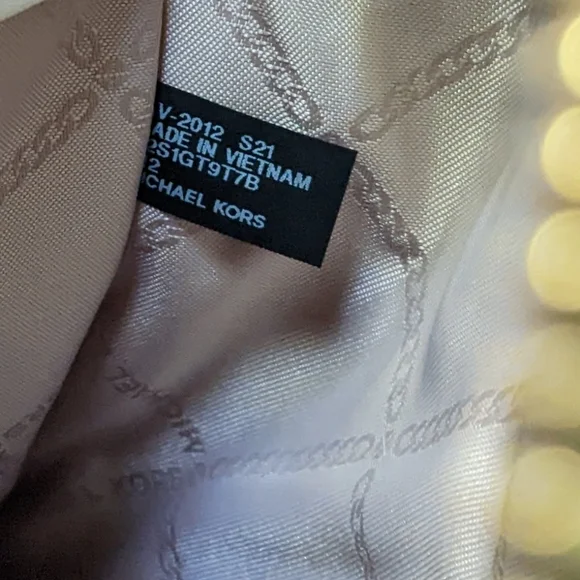 Michael Kors Jet Set Large Zip Travel Cosmetic Pouch Brown Pink Floral Print - Picture 10 of 13